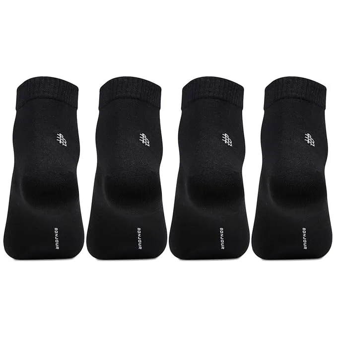 Men Club Class Black Ankle Socks - Pack of 4