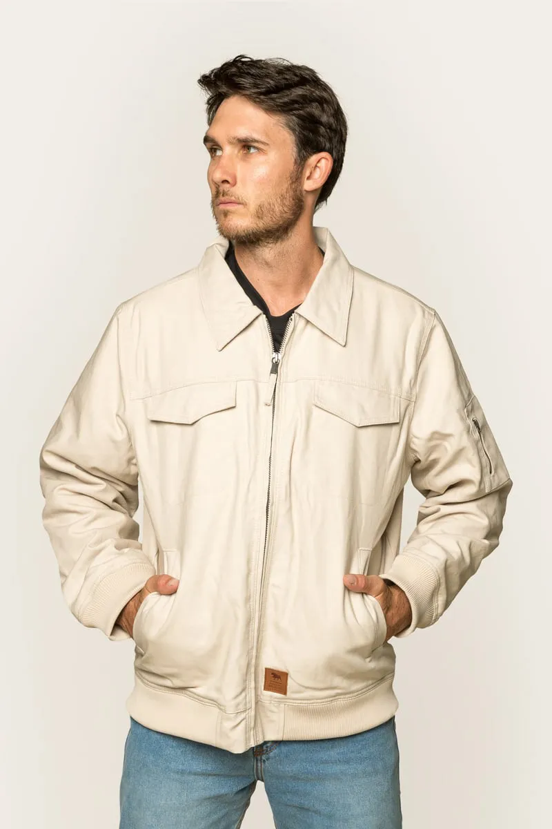 Mildura Mens Sherpa Bomber Jacket - Camel