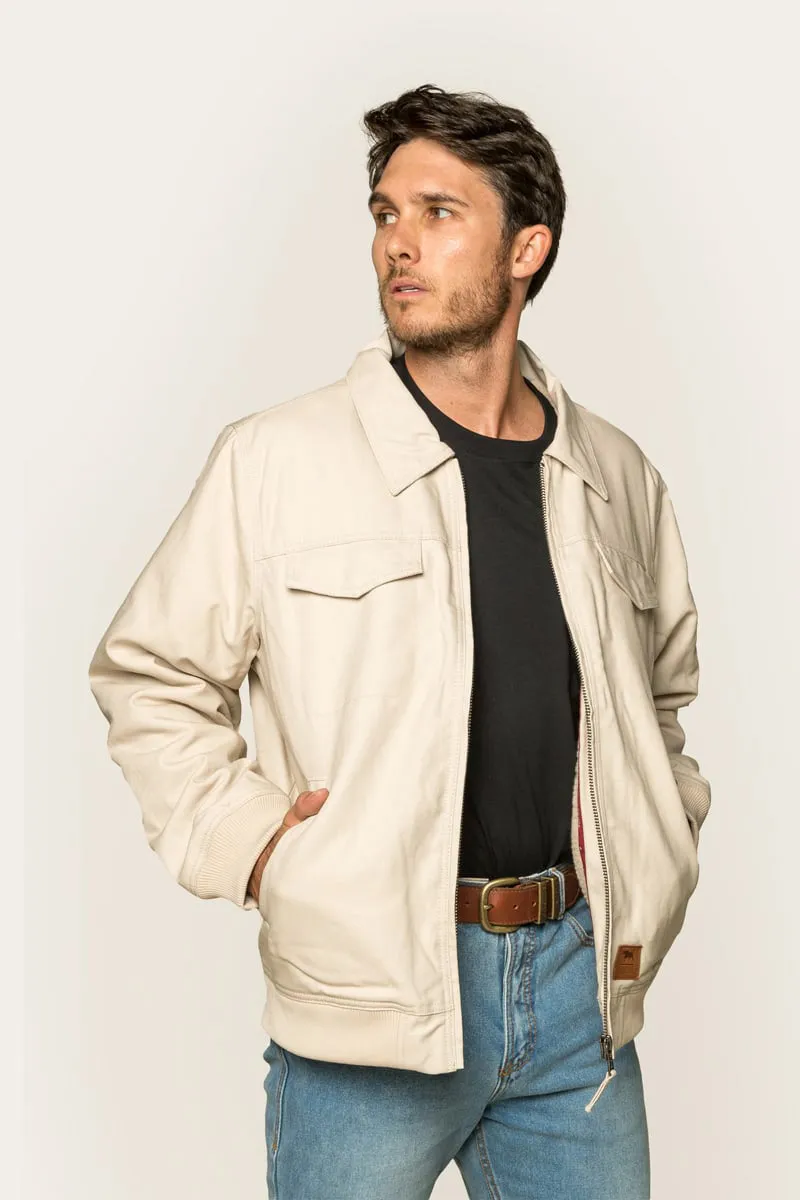 Mildura Mens Sherpa Bomber Jacket - Camel