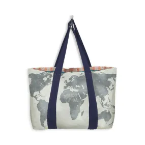 MIXT STUDIO WORLD MAP TRAVEL TOTE