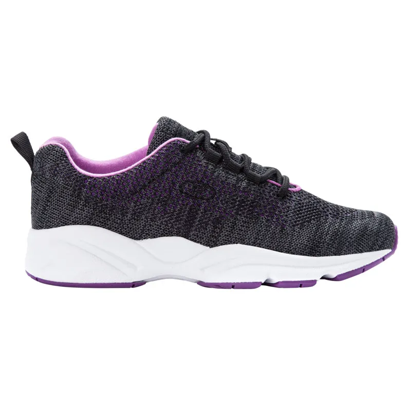 Propet Women's Stability Diabetic Shoe - Stability Fit WAA072M- Black/Berry