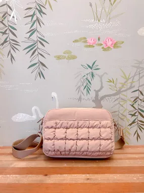 Quilted Crossbody Bag Beige