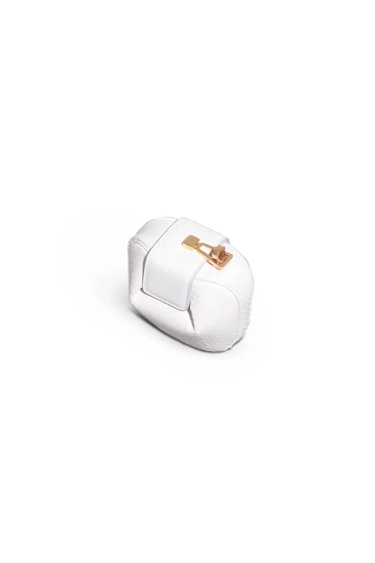 Rafaela Coin Purse in White Snakeskin