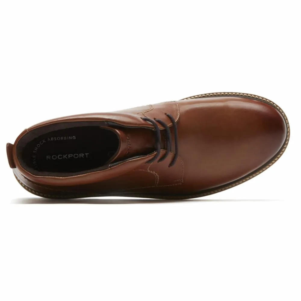 Rockport Men MARSHALL CHUKKA COGNAC/LEATHER