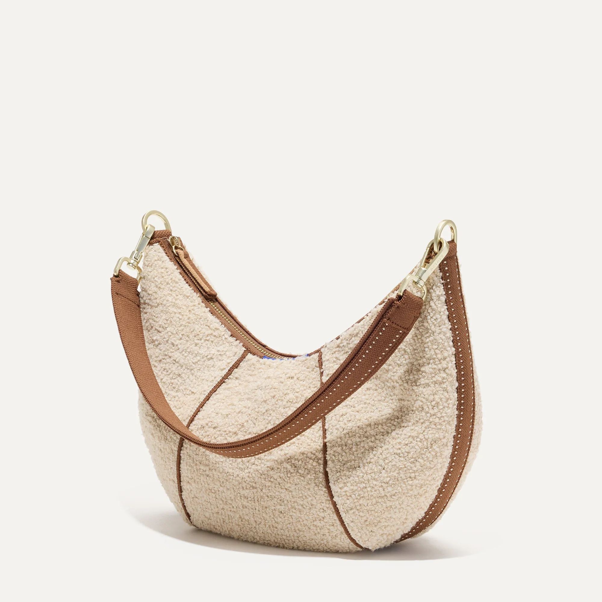 The Crescent Bag - Honeybun Bouclé