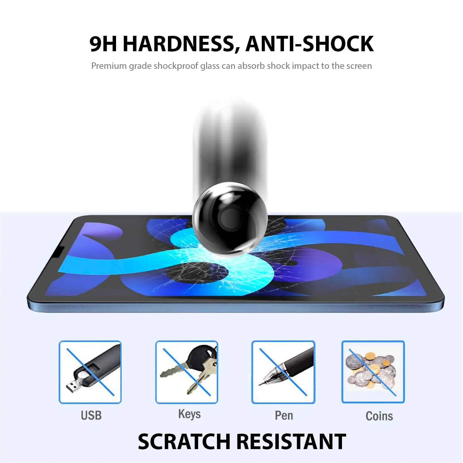 Tough on iPad mini 6 Tempered Glass Screen Protector