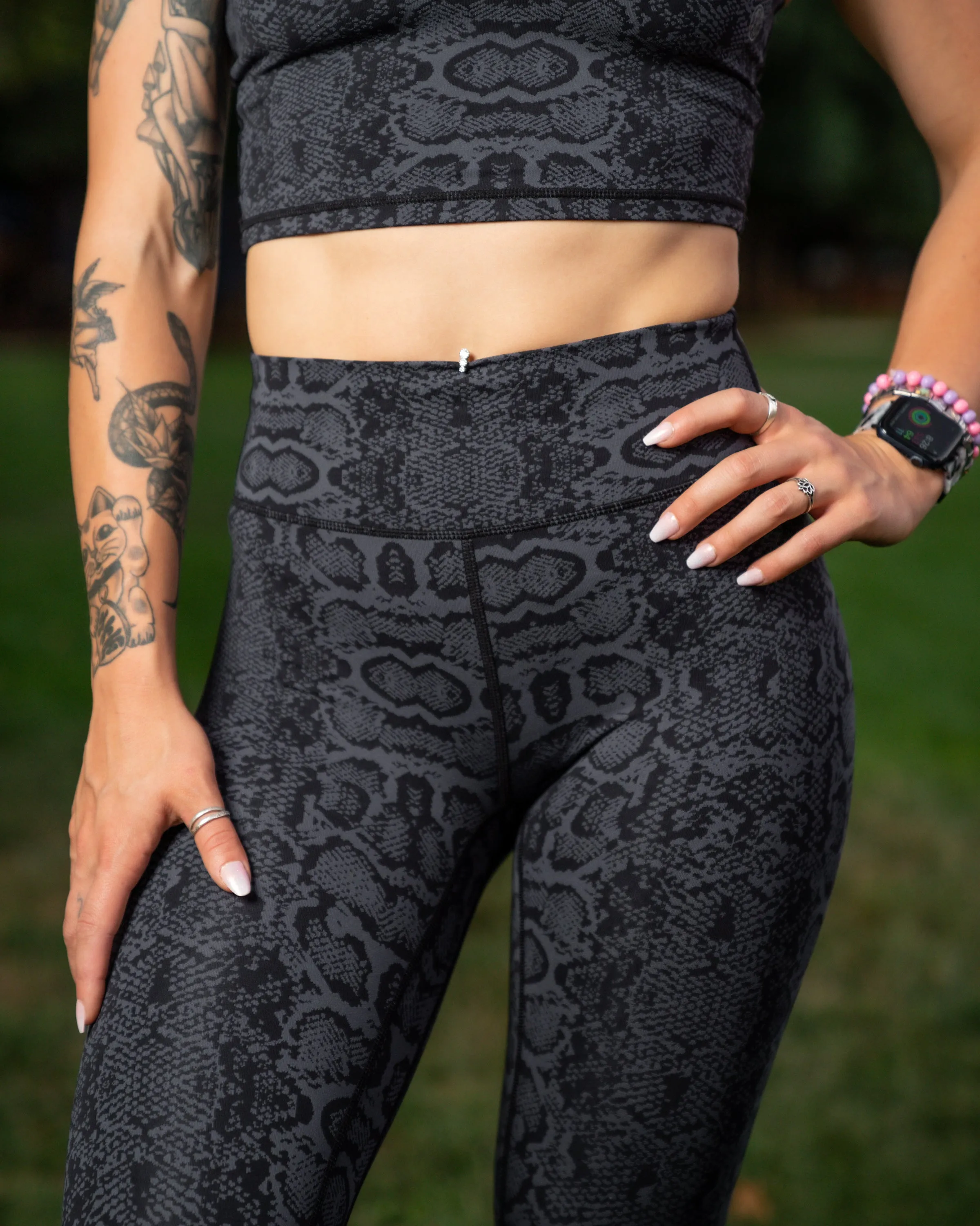 Trilogy Classic Leggings - Onyx Python