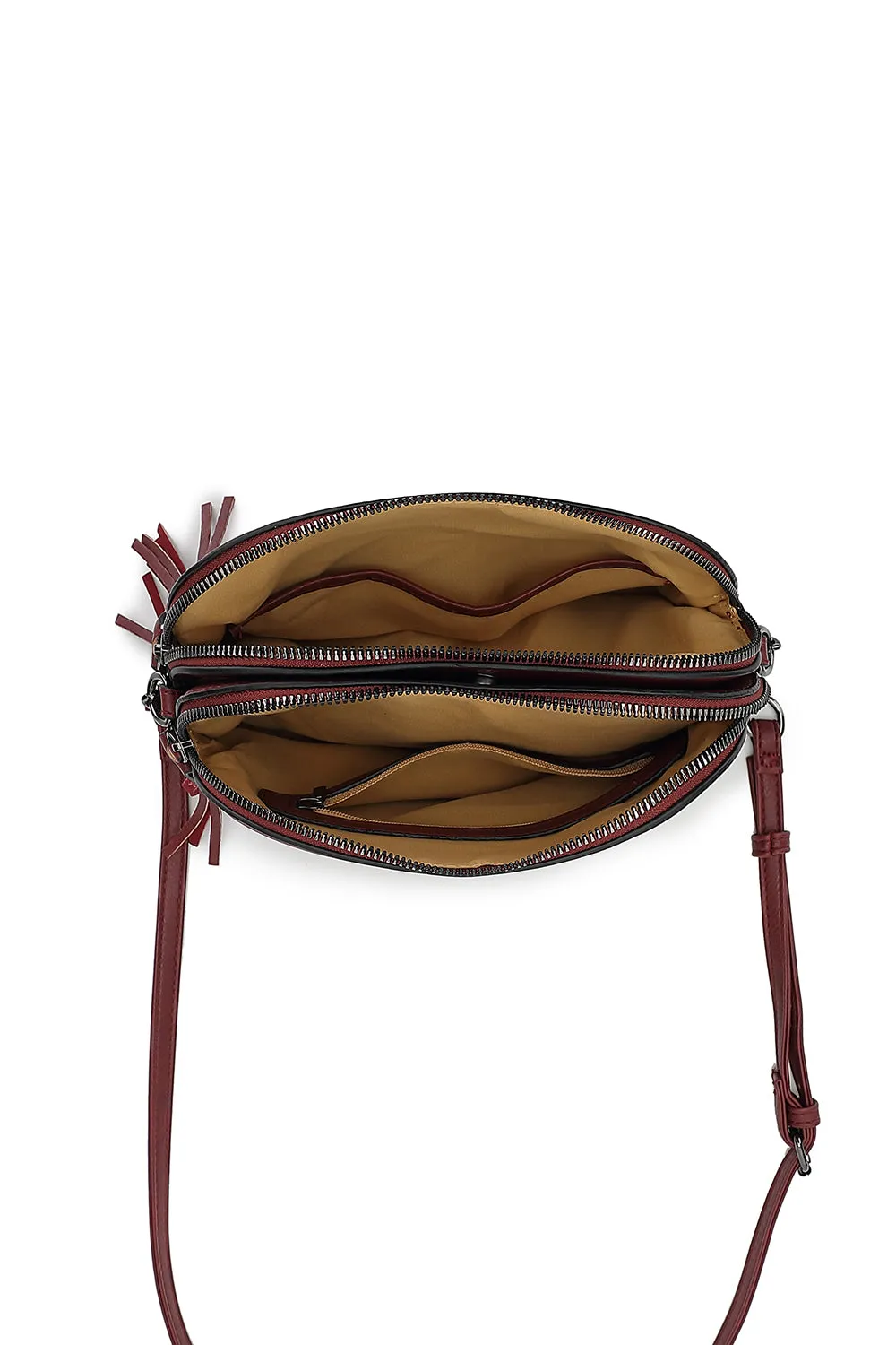 TRIPLE COMPARTMENT CROSSBODY