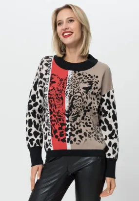 Tuzzi Animal Print Fearless Attitude Jumper