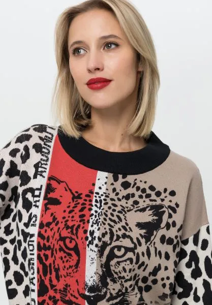 Tuzzi Animal Print Fearless Attitude Jumper