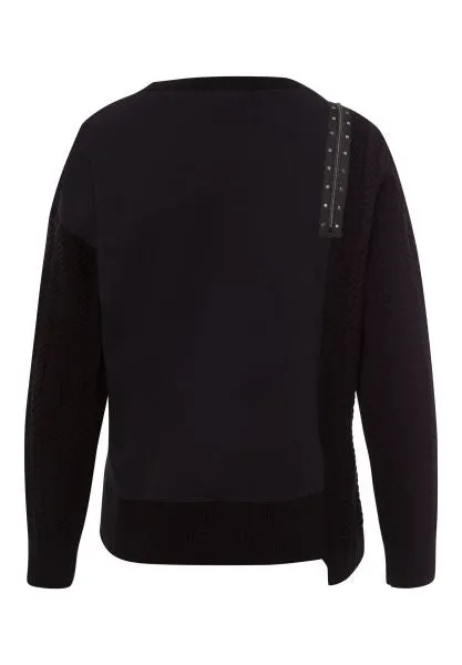 Tuzzi Black Zip Like Sweater