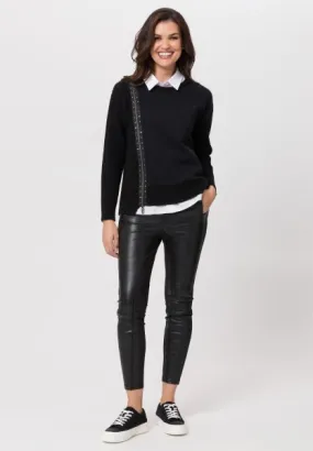 Tuzzi Black Zip Like Sweater