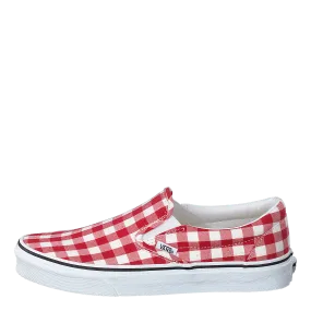 Ua Classic Slip-on (gingham) Racing Red/true