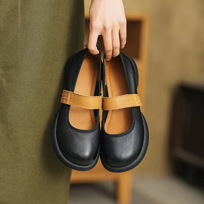 Women Casual Retro Soft Leather Flats