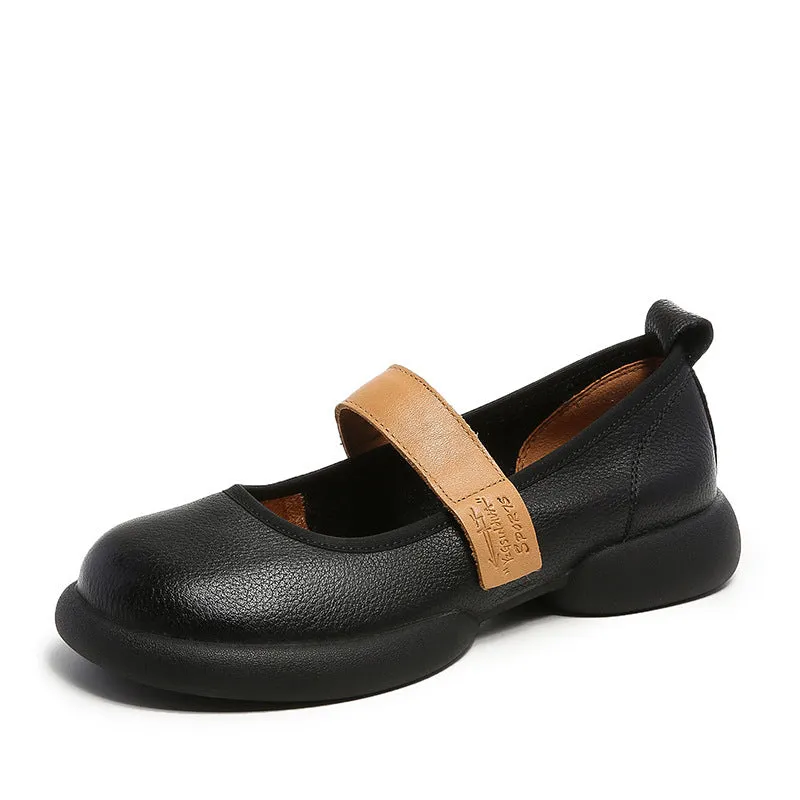 Women Casual Retro Soft Leather Flats