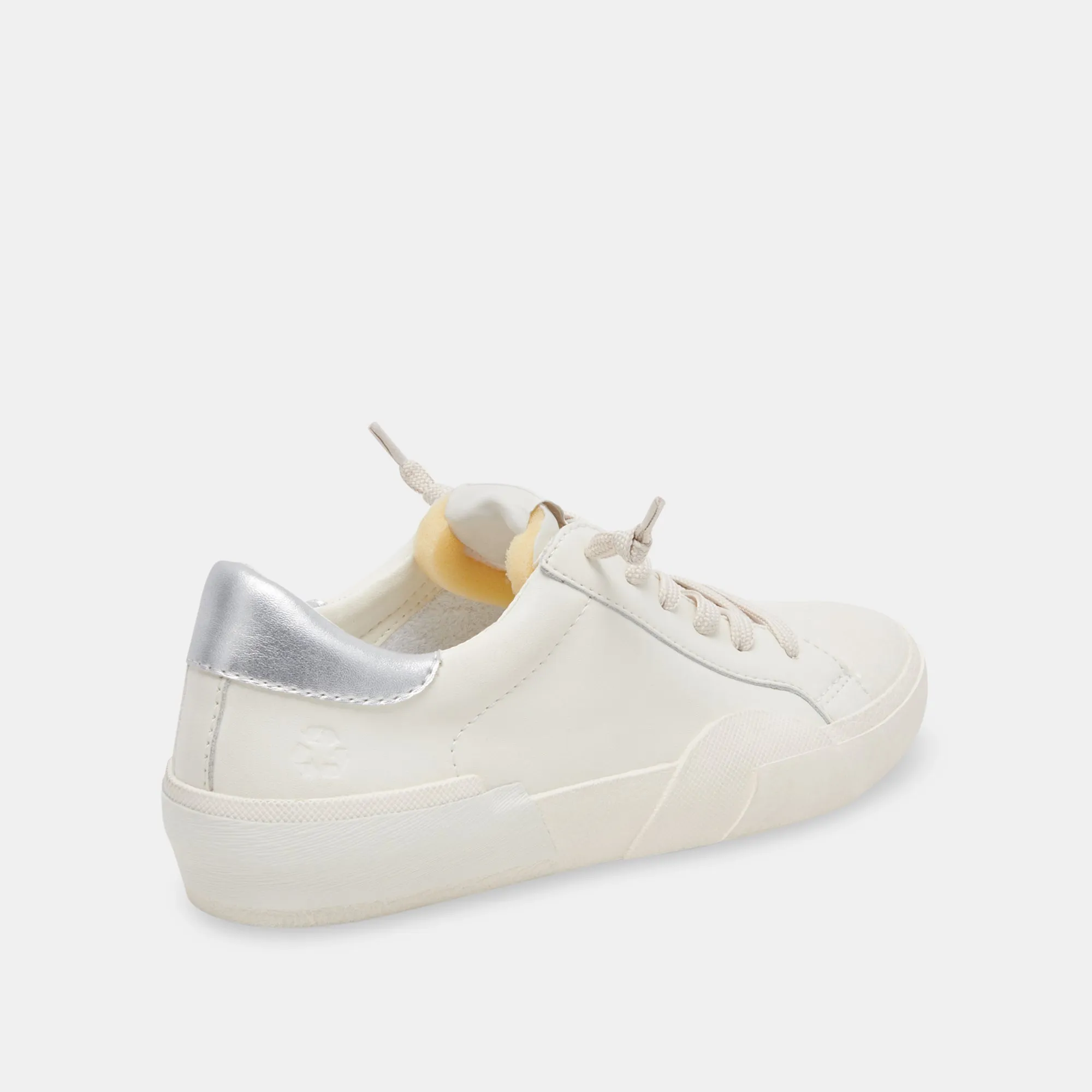 ZINA FOAM 360 SNEAKERS WHITE SILVER RECYCLED LEATHER